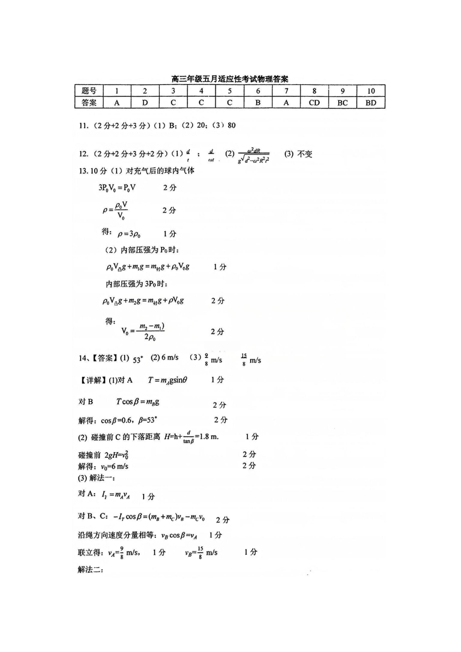 物理【中国第一高中】【最后一卷】湖北华中师范大学第一附属中学2026年(届)高三年级5月适应性考试(临门一脚)(5.24-5.26)(1).pdf_第1页