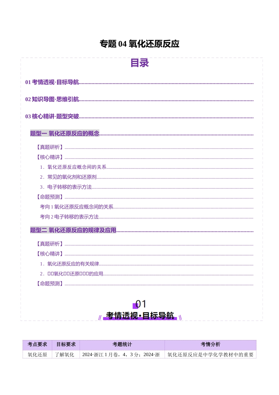 专题04 氧化还原反应(讲义)(学生版).docx_第1页