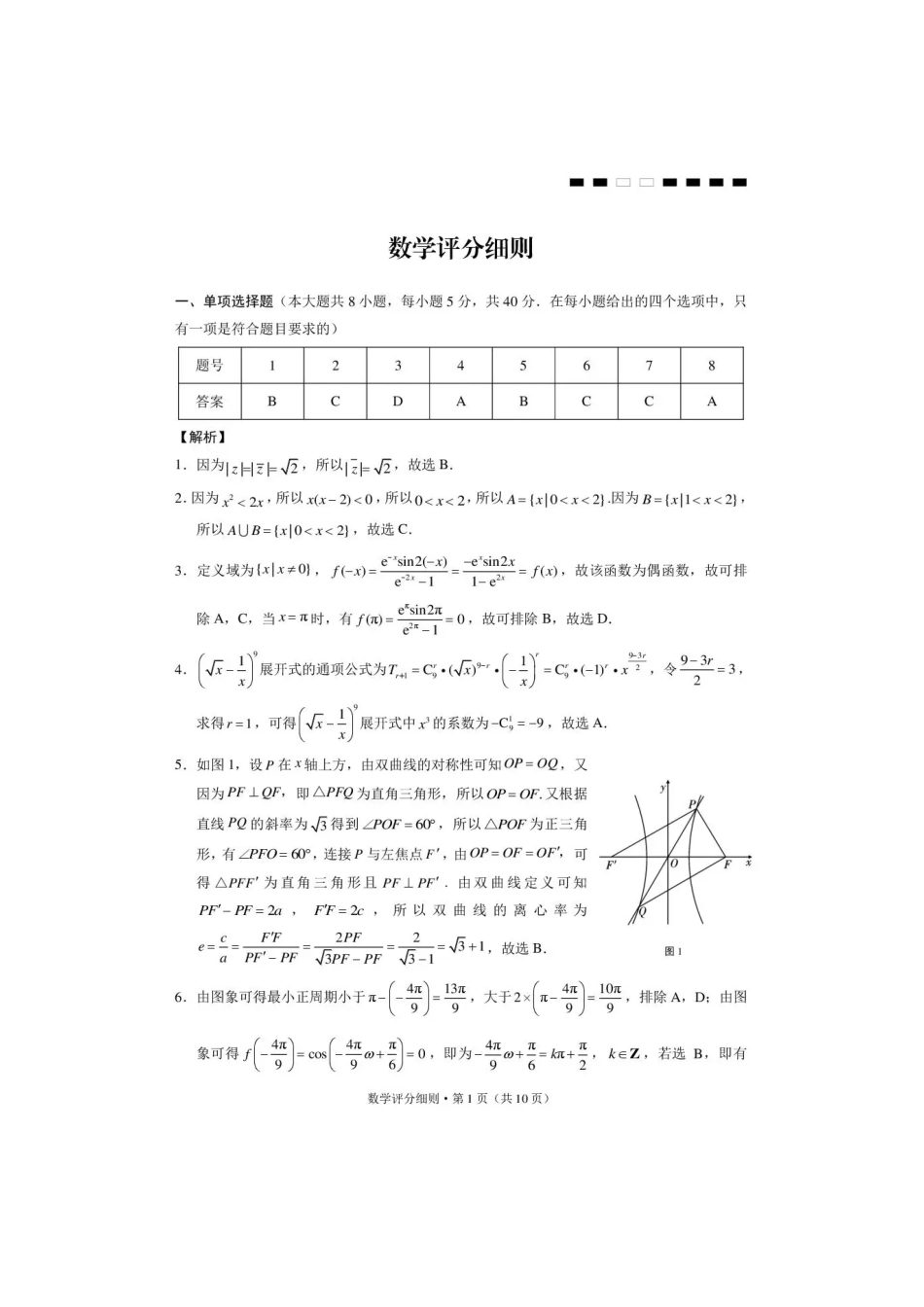 西南名校联盟2026届“3+3+3”高三考前学情自测数学答案.pdf_第1页