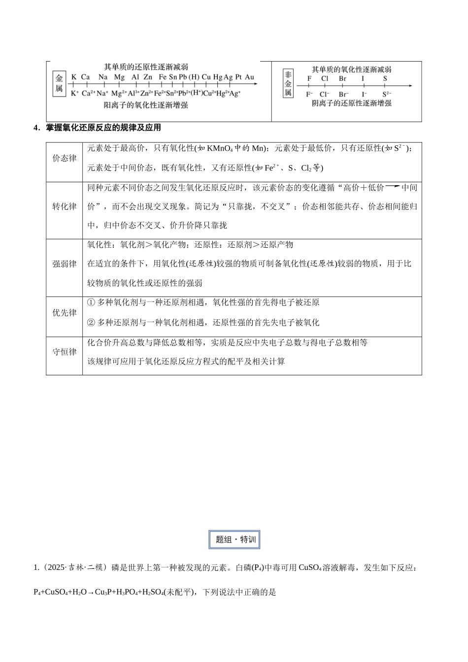 专题5 氧化还原反应(知识点+模拟及高考真题+答案解析).docx_第2页