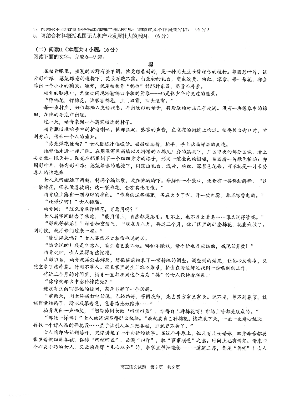 语文【中国第一高中】【最后一卷】湖北华中师范大学第一附属中学2026年(届)高三年级5月临考适应性考试(5.24-5.26).pdf_第3页