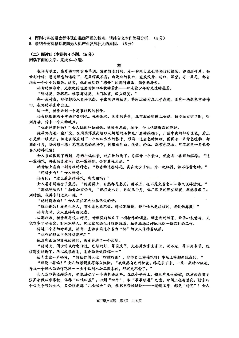语文【中国第一高中】【最后一卷】湖北华中师范大学第一附属中学2026年(届)高三年级5月适应性考试(临门一脚)(5.24-5.26).pdf_第3页