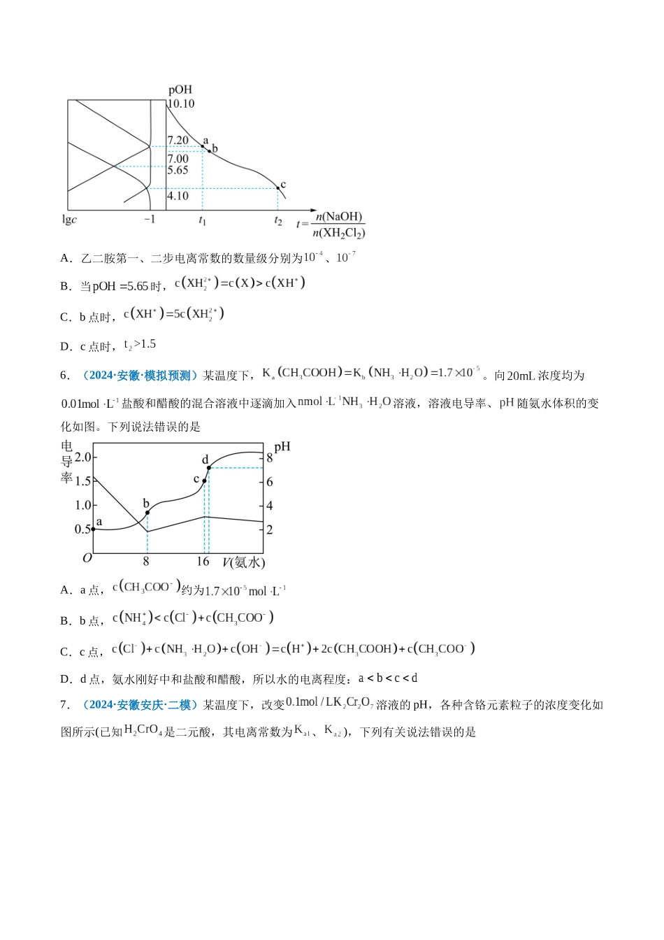 专题07 水溶液中的离子反应与平衡(新高考七省专用)(原卷版).docx_第3页