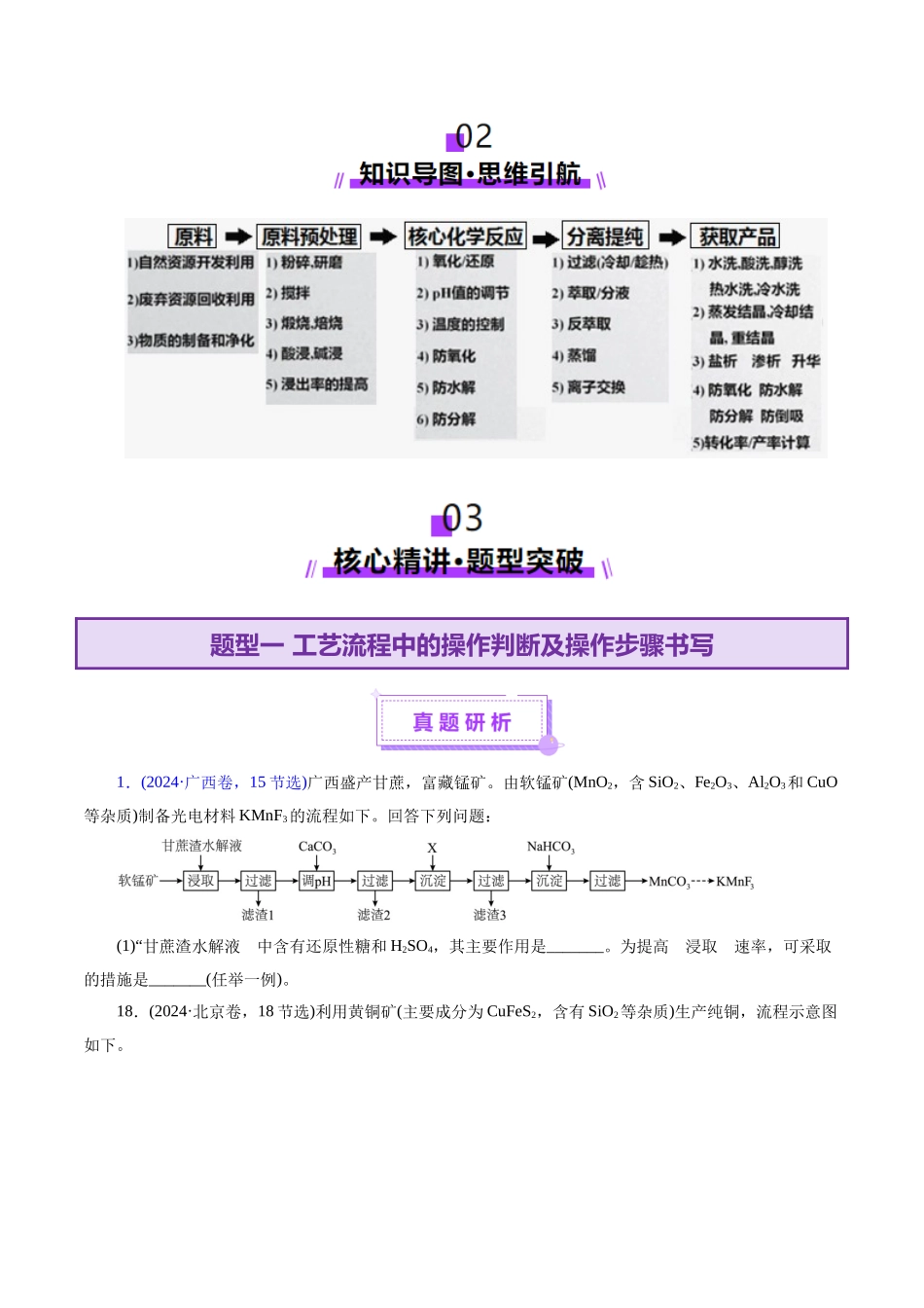 专题10 大题突破——化学工艺流程(讲义)(学生版).docx_第3页