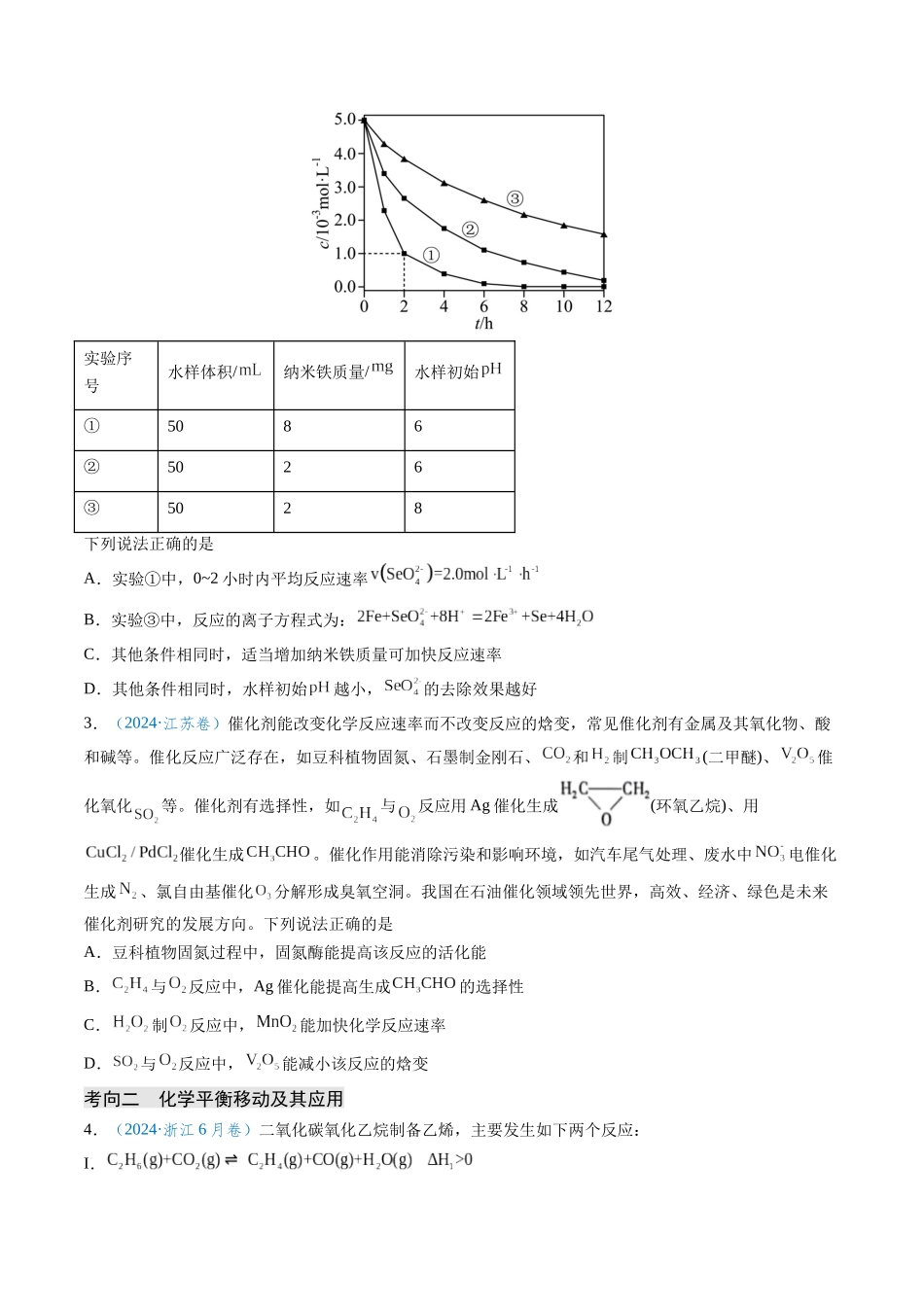 专题13 化学反应速率与化学平衡(学生版).docx_第2页