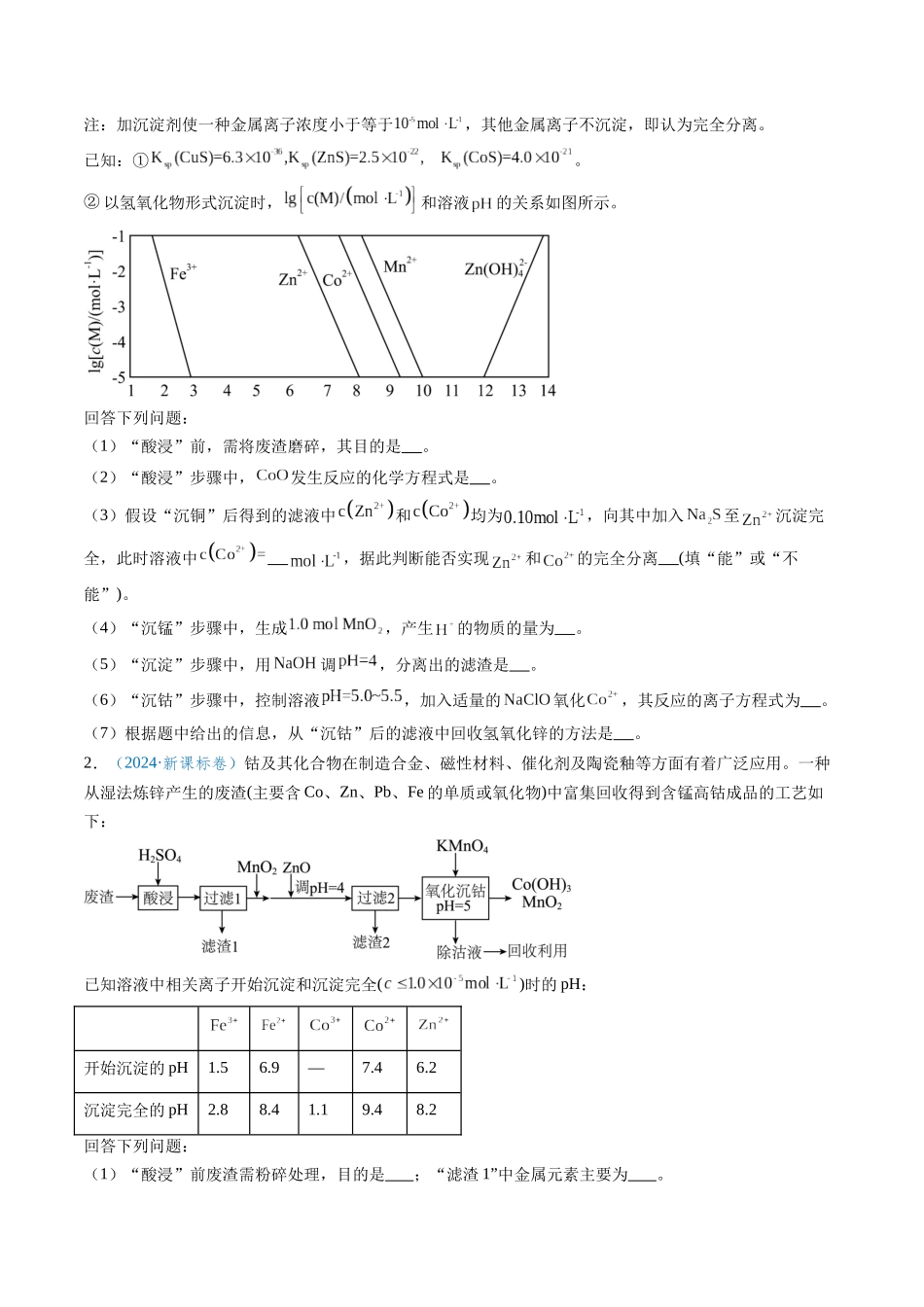 专题15 工艺流程综合题(学生版).docx_第2页