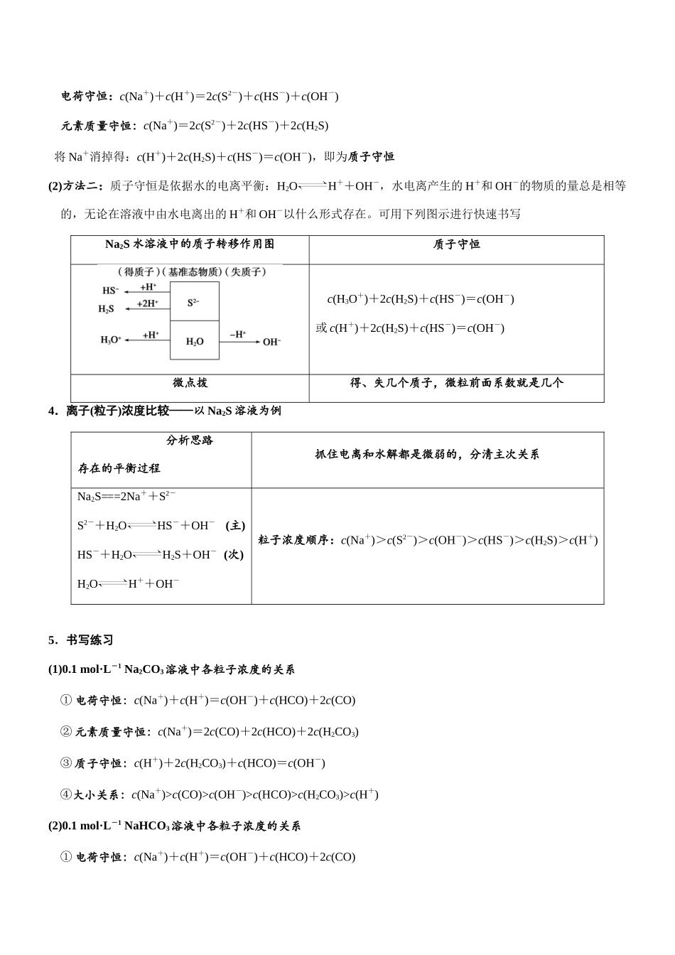 专题28 文字描述类粒子关系比较（知识点+模拟及高考真题+答案解析）.docx_第2页