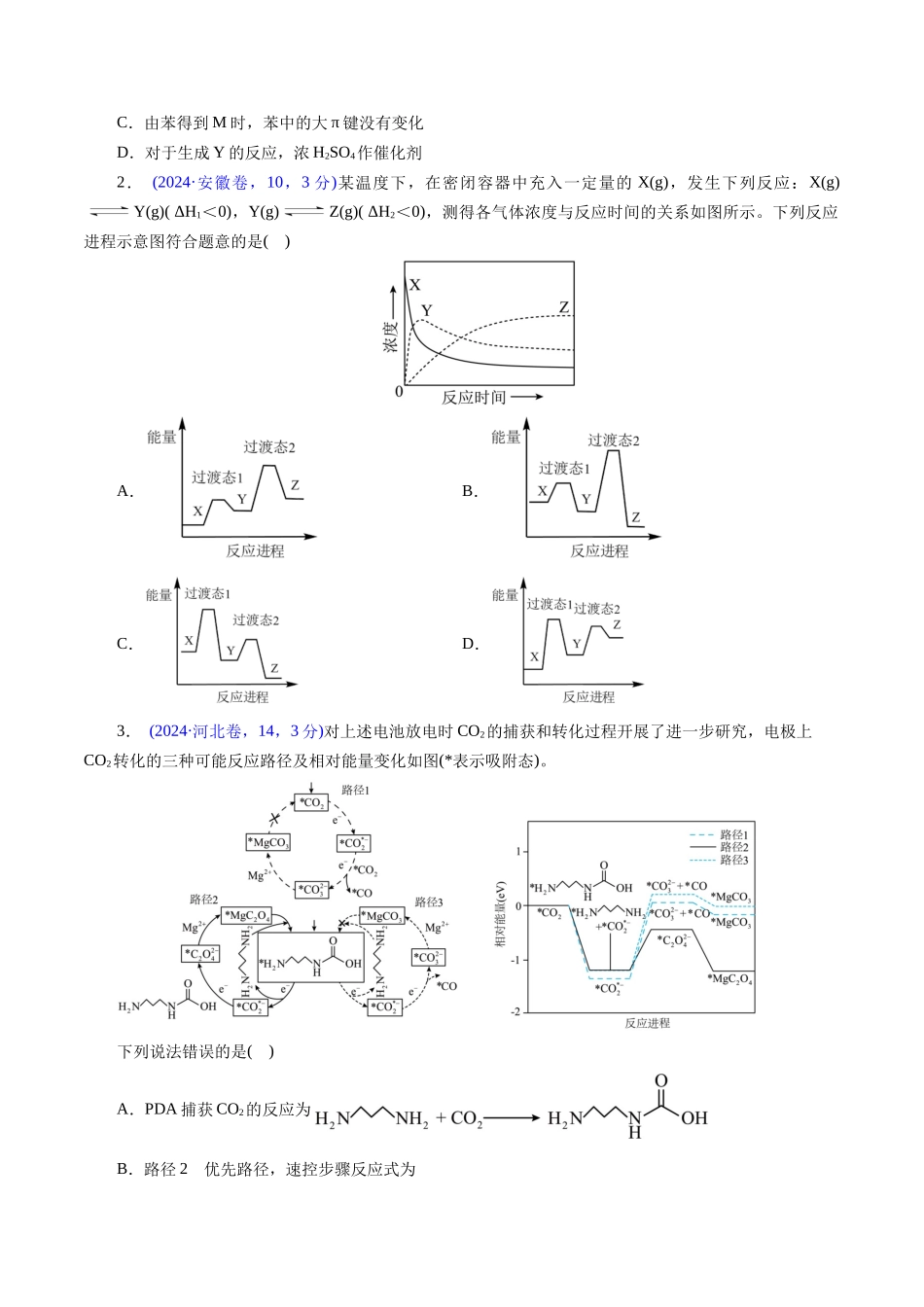 专题36 化学反应机理与反应历程(原卷版).docx_第2页