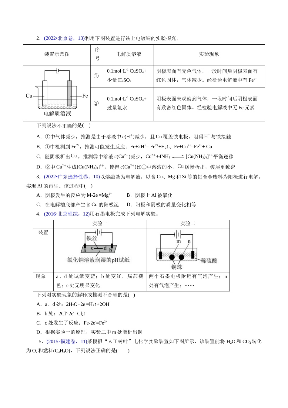 专题38 电解原理(原卷版).docx_第2页