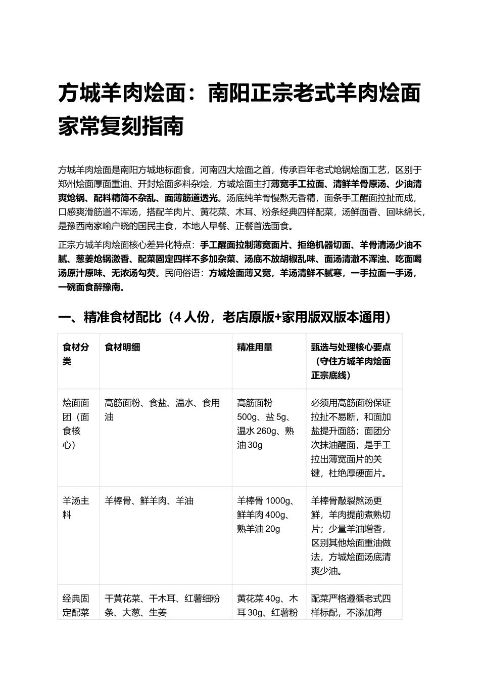 方城羊肉烩面:南阳正宗老式羊肉烩面家常复刻指南.docx_第1页
