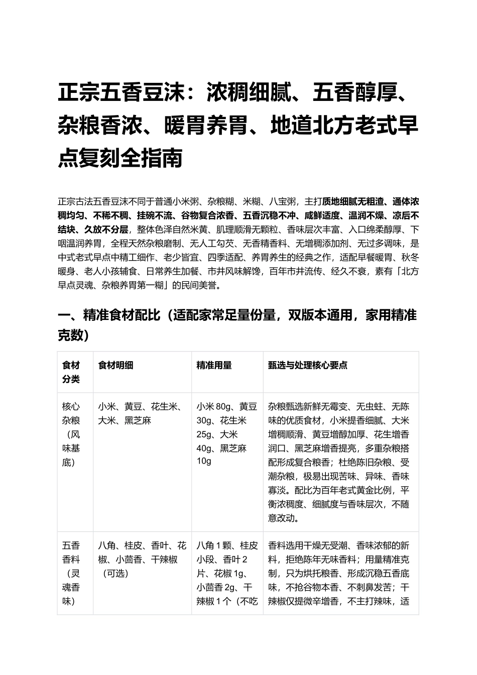 正宗五香豆沫：地道北方老式早点复刻全指南.docx_第1页