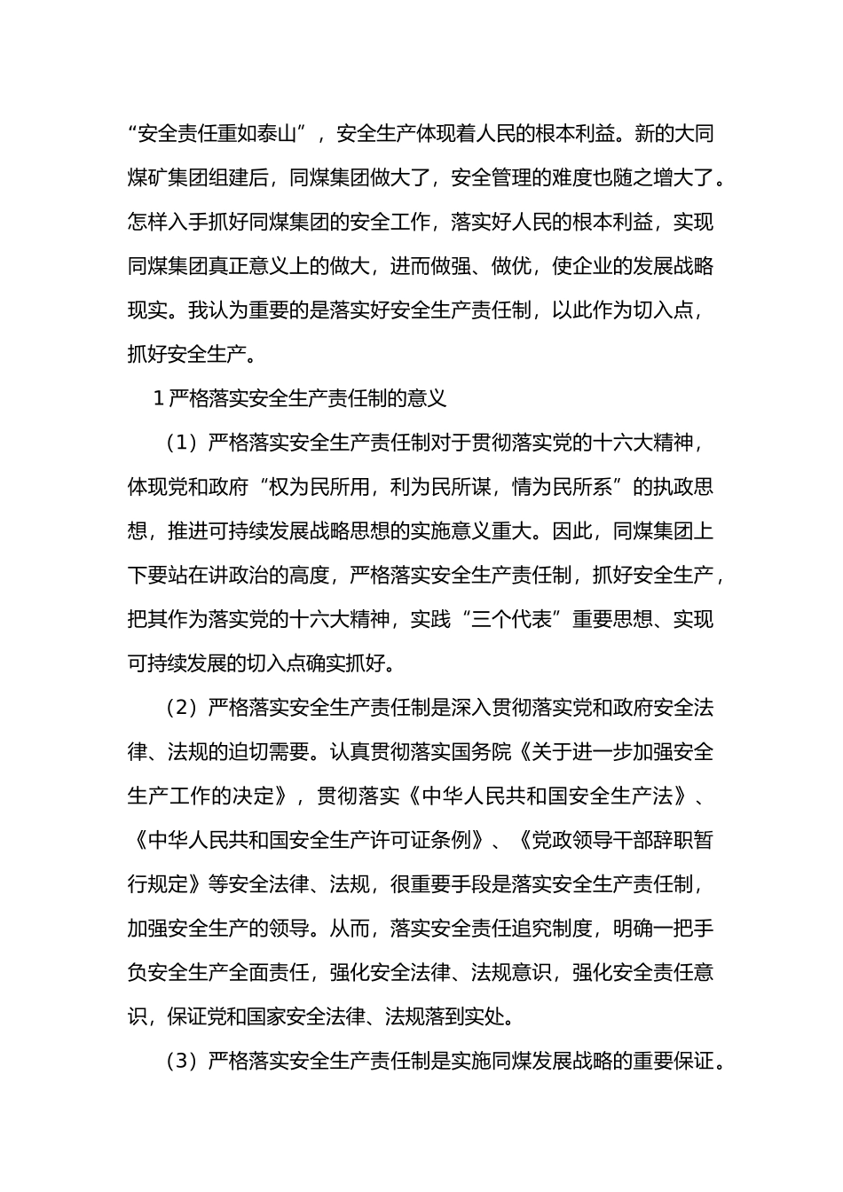 某公司安全生产责任制.docx_第1页