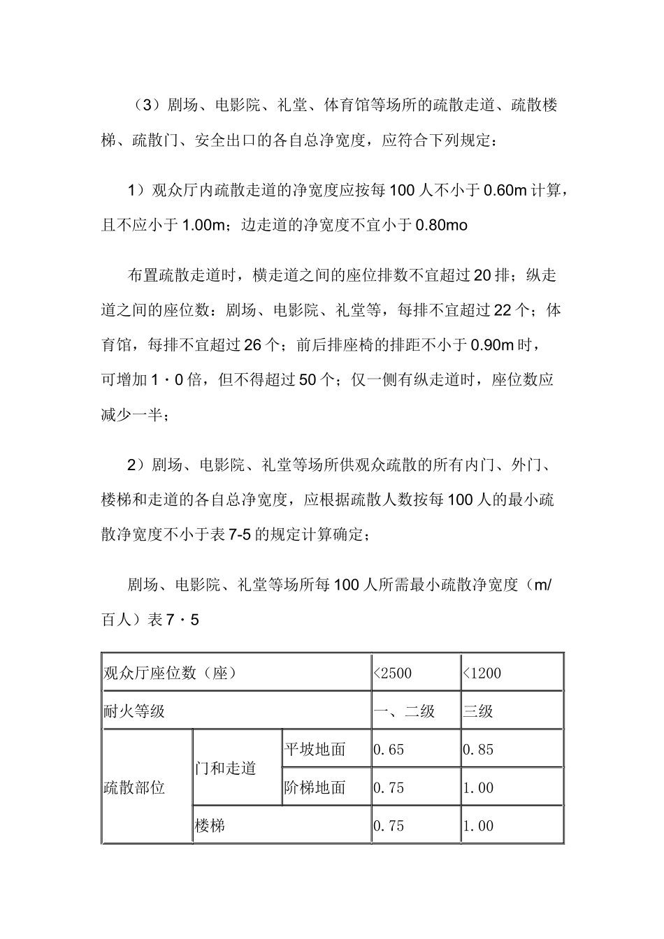 公共建筑疏散门、安全出口、疏散走道、疏散楼梯的宽度.docx_第2页