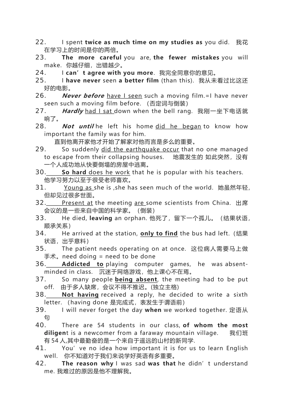 高中英语语法及短语搭配的经典186句.docx_第2页