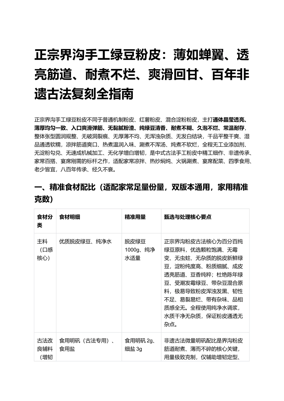 正宗界沟手工绿豆粉皮:百年非遗古法复刻全指南.docx_第1页