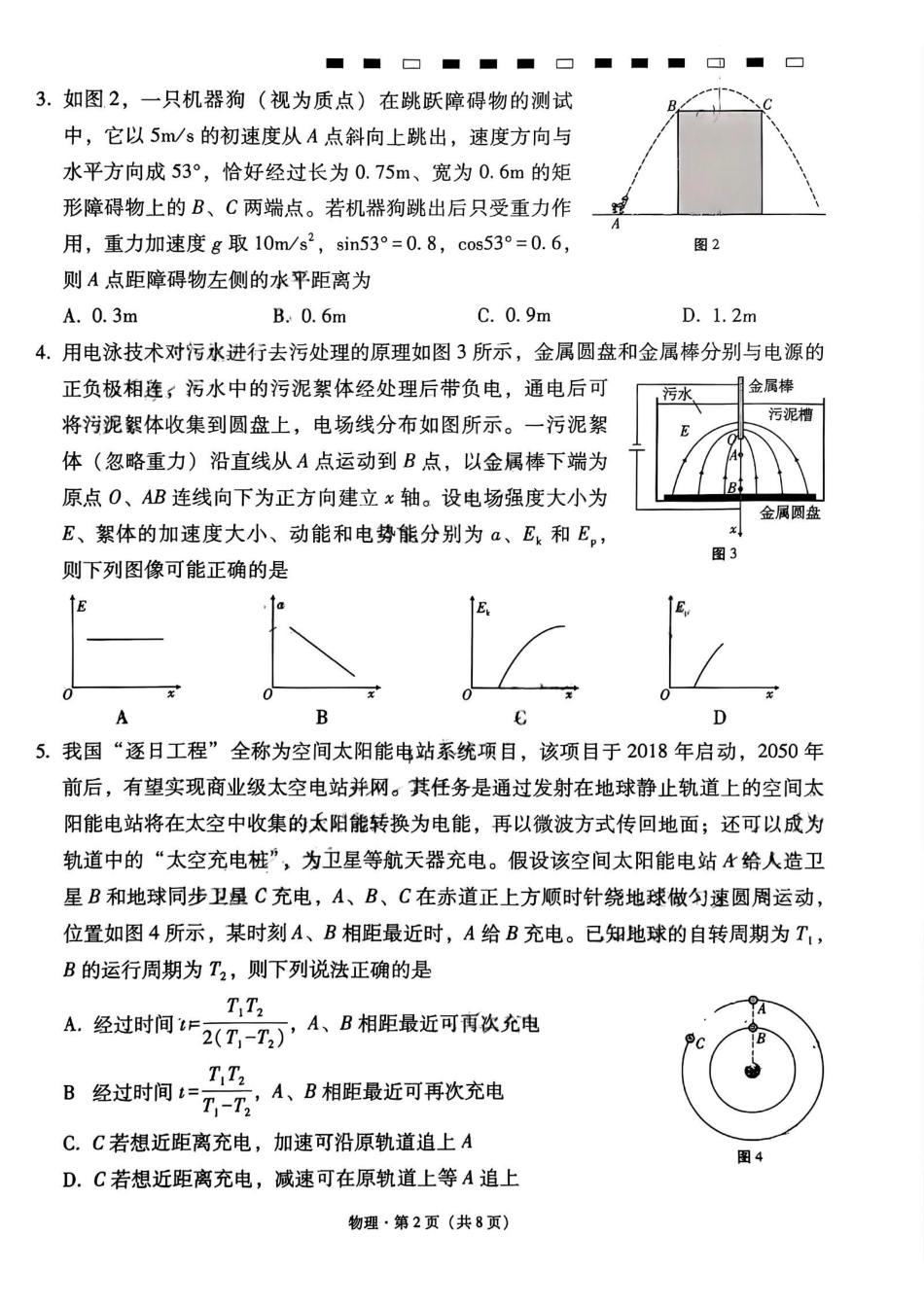 云南师大附中2027届高考适应性月考卷(一)物理+答案.pdf_第2页