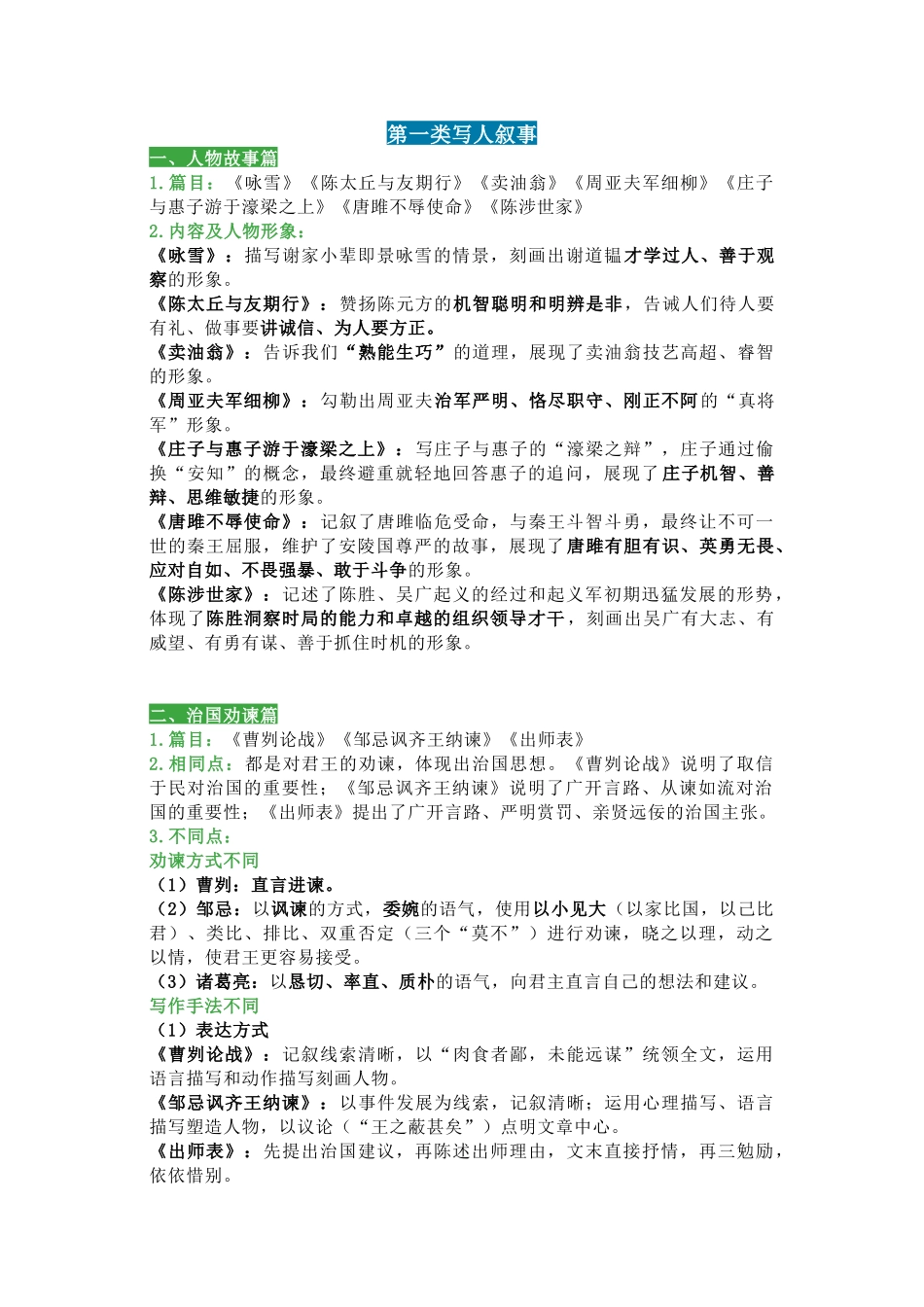 初中语文七至九年级文言文知识整合复习.docx_第1页