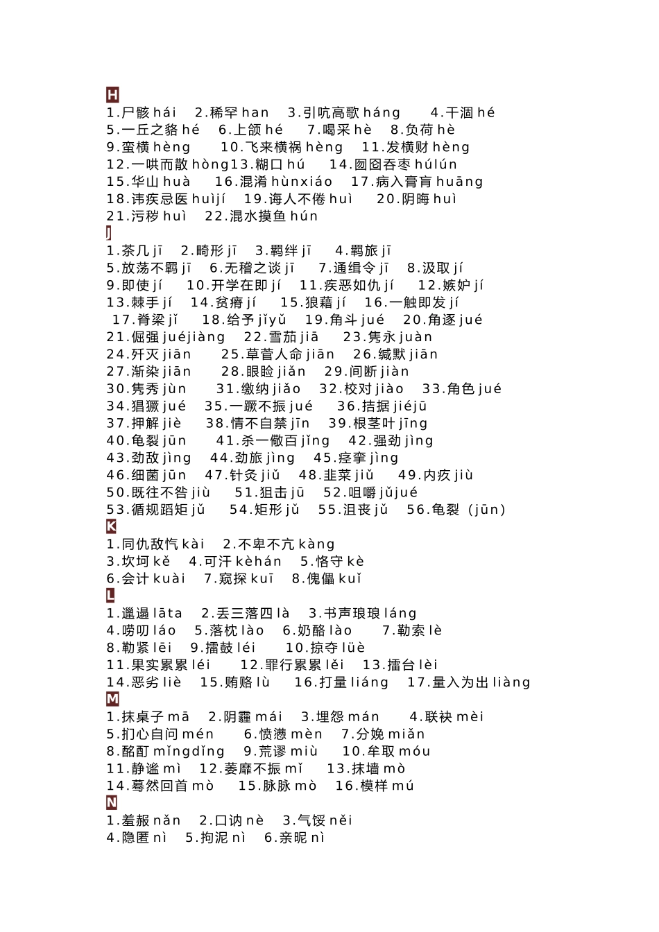 初中语文语文考试易错字音一览表.docx_第2页