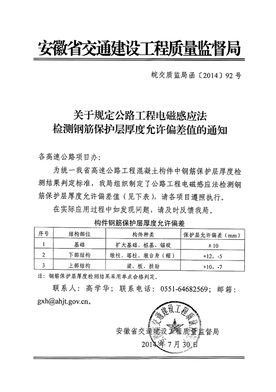 安徽省公路工程电磁感应法检测钢筋保护层厚度技术规程.pdf_第2页