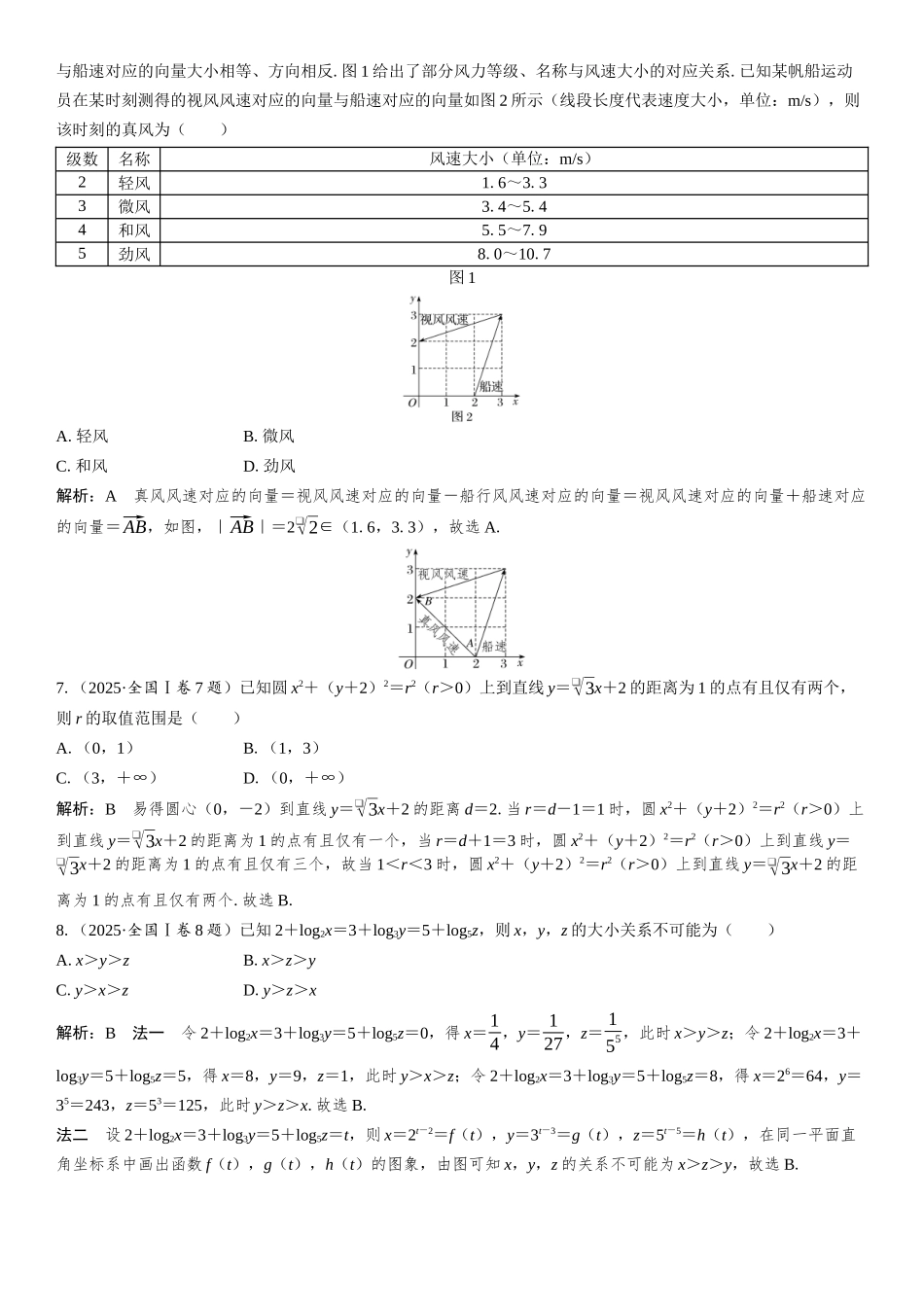 2025年普通高等学校招生全国统一考试 全国一卷 数学.docx_第2页