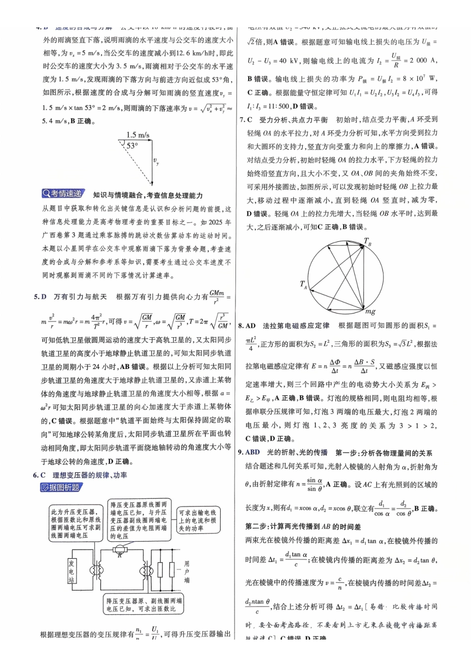 2026金考卷百校联盟高考领航卷物理答案十(新教材).pdf_第2页