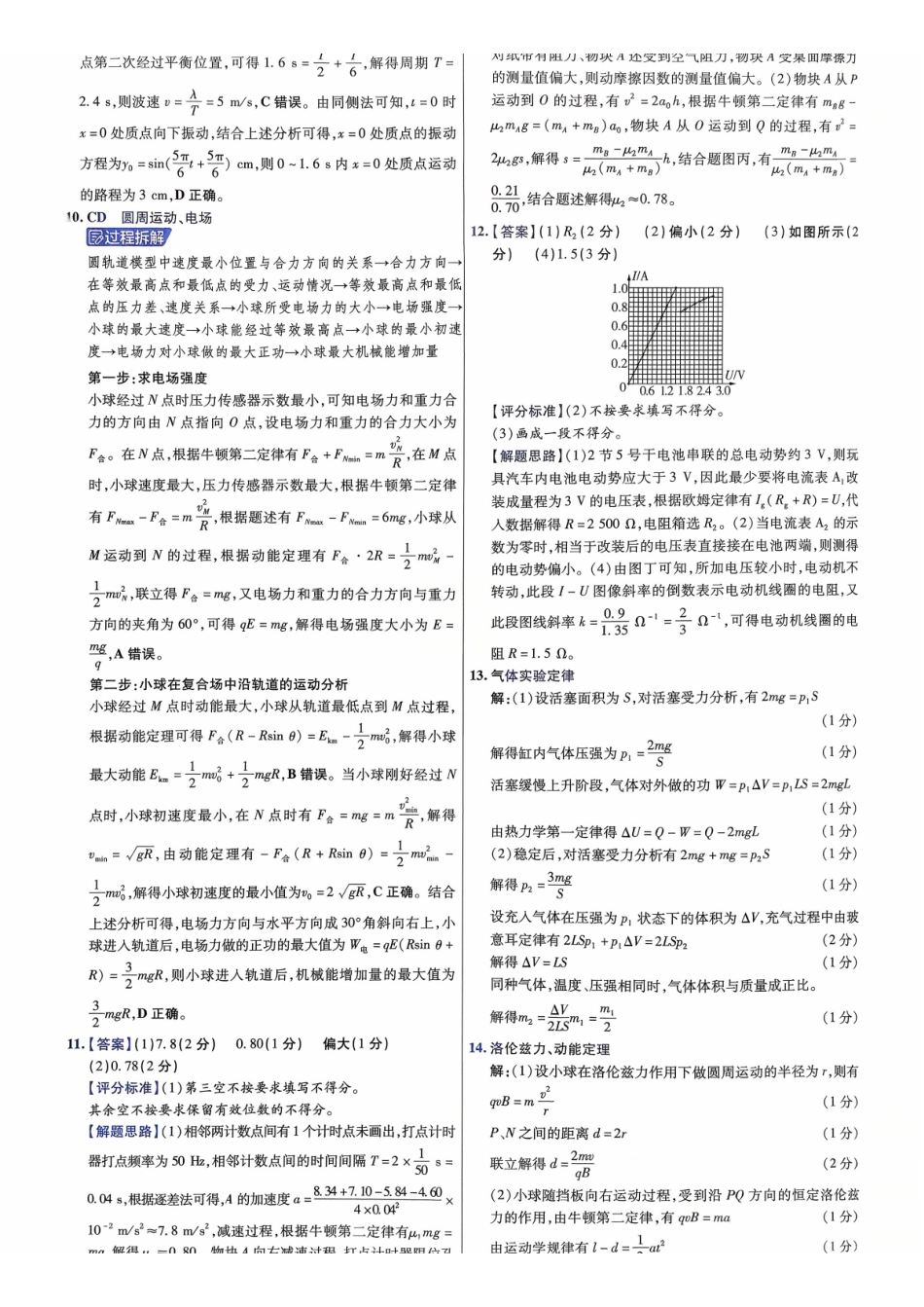 2026金考卷百校联盟高考领航卷物理答案一(新教材).pdf_第2页