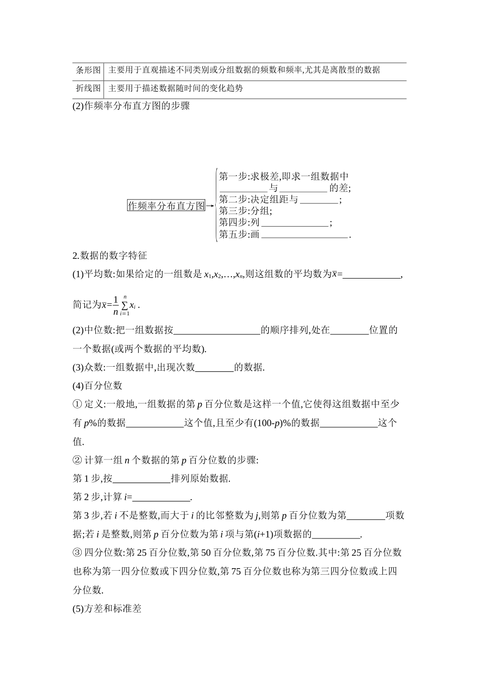2027年高考数学一轮复习( 全品高考)02 第58讲 用样本估计总体 【正文】听课手册.docx_第2页