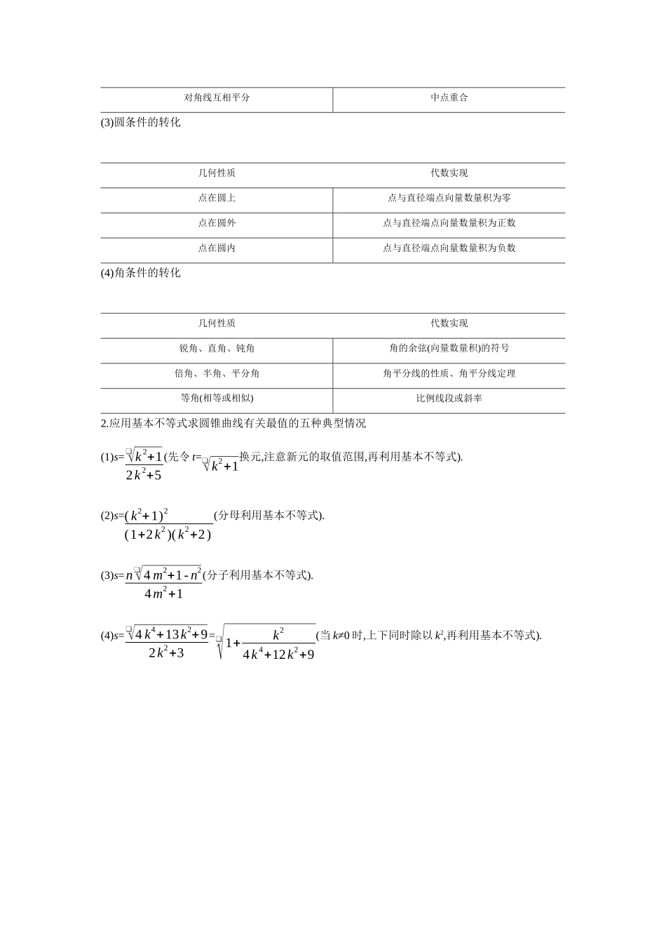 2027年高考数学一轮复习( 全品高考)09 第56讲 圆锥曲线热点问题 第1课时 长度、斜率、面积问题 【正文】听课手册.docx_第2页
