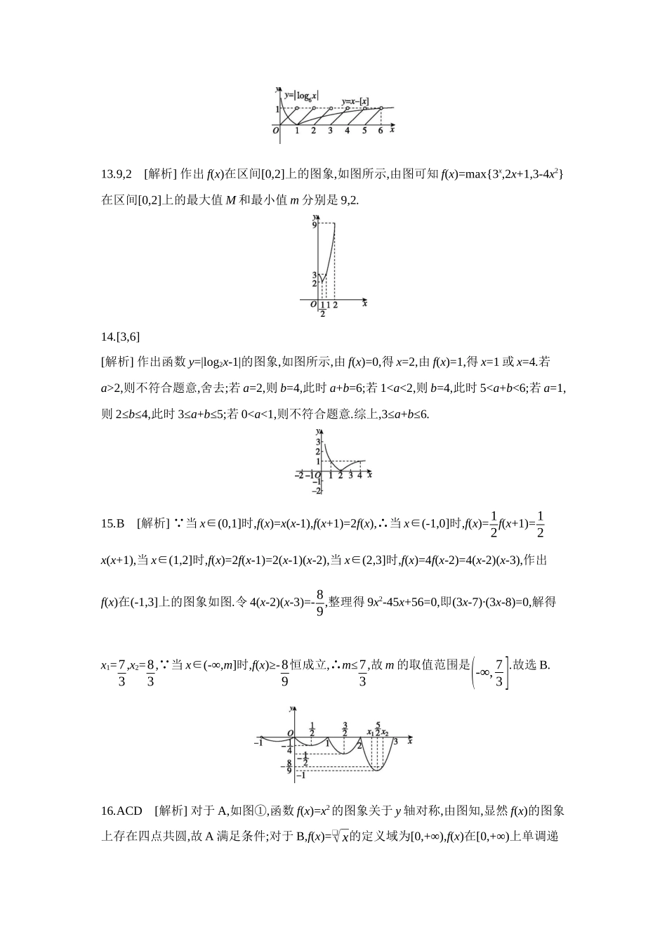 2027年高考数学一轮复习( 全品高考)10 第13讲 函数的图象 【答案】作业手册.docx_第3页