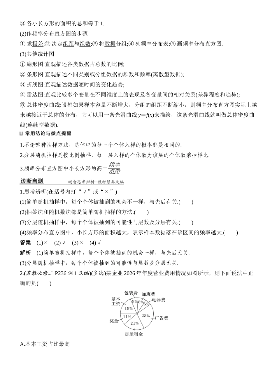 2027年高考数学一轮复习(创新设计)第1节 随机抽样、统计图表.docx_第2页