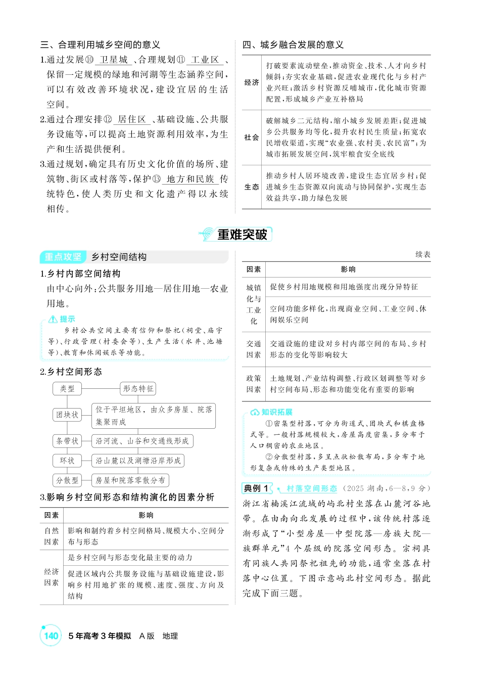 2027新高考地理复习53A版3_第八章  乡村与城镇.pdf_第2页