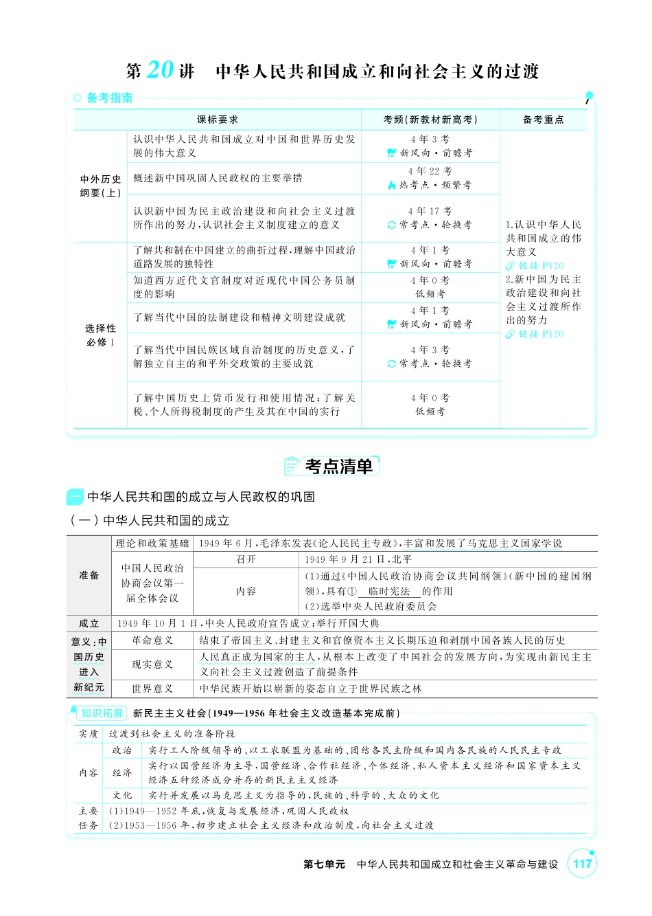2027新高考历史复习53A版2_07-第七单元 中华人民共和国成立和社会主义革命与建设.pdf_第2页