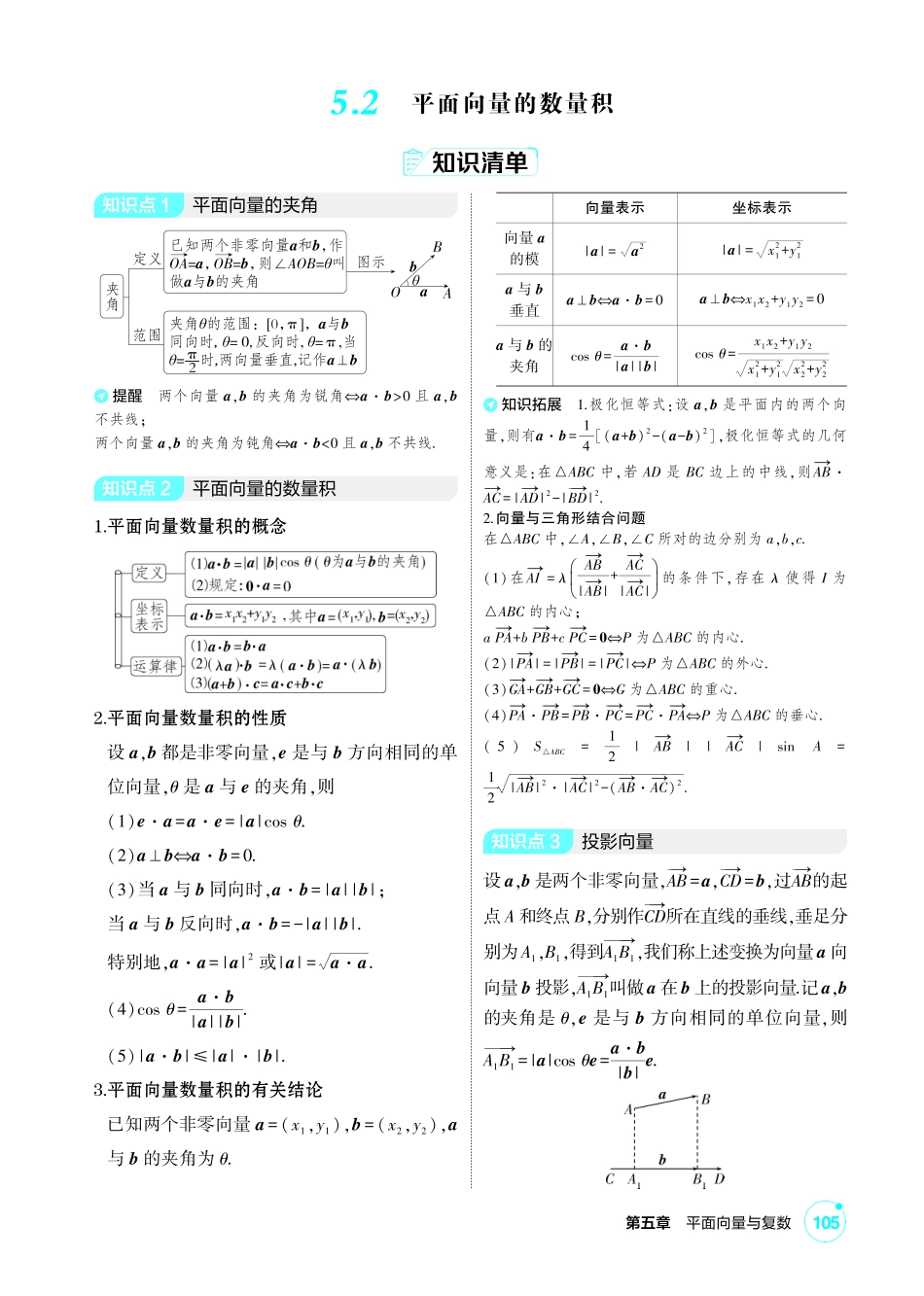2027新高考数学复习53A版1_5.2  平面向量的数量积.pdf_第1页