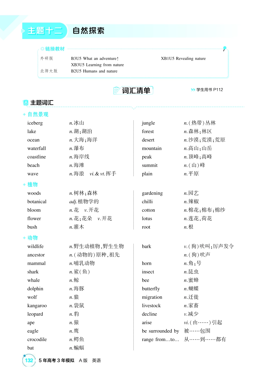 2027新高考英语复习53A版1_主题十二 自然探索.pdf_第1页