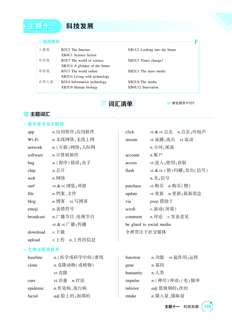 2027新高考英语复习53A版1_主题十一 科技发展.pdf_第1页