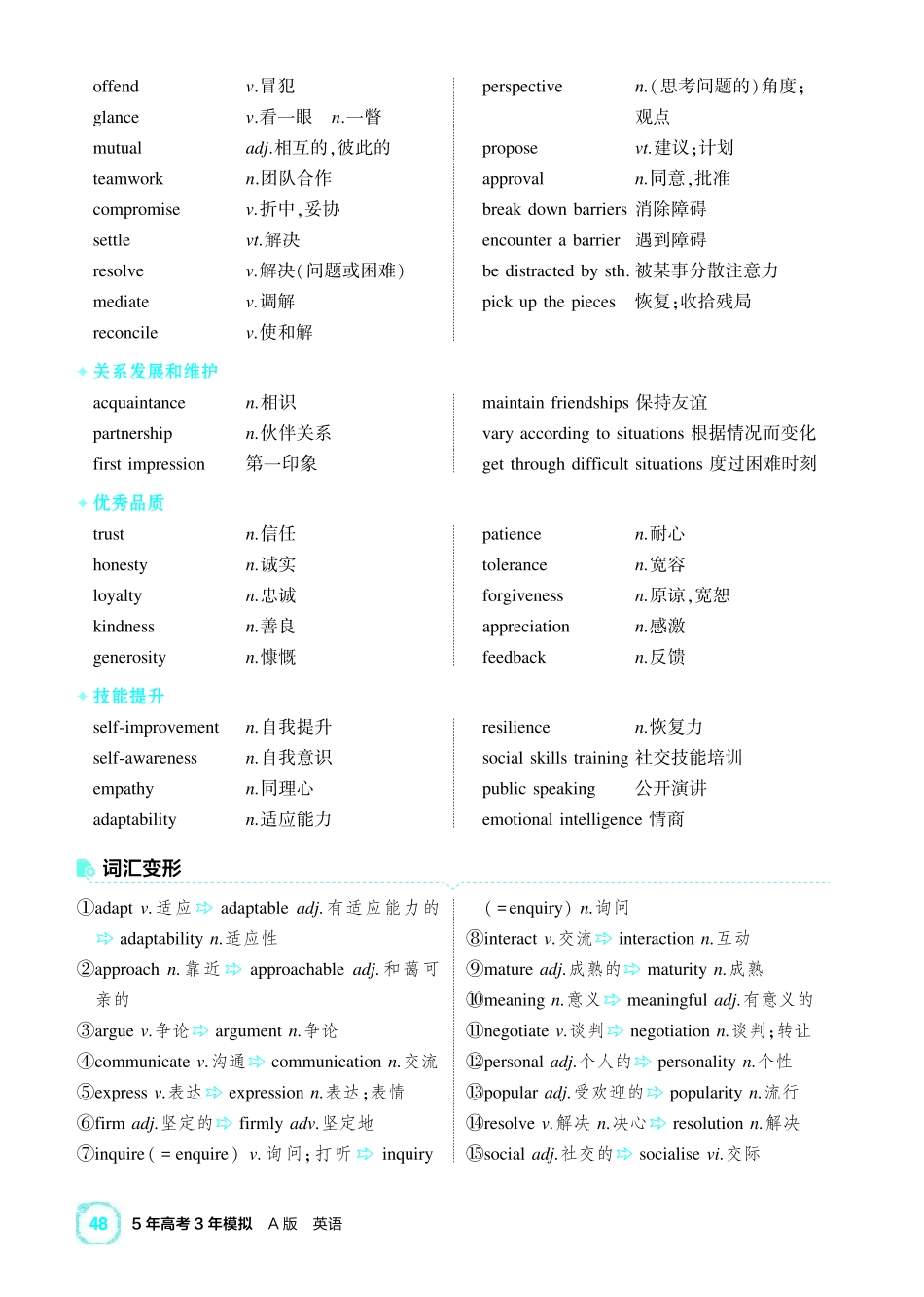 2027新高考英语复习53A版1_主题五 人际交往.pdf_第3页