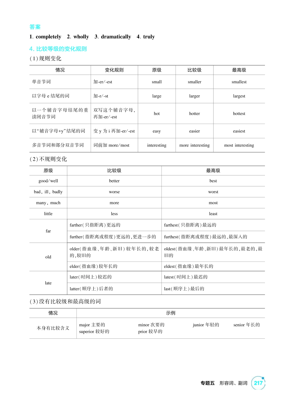 2027新高考英语复习53A版1_专题五 形容词、副词.pdf_第2页