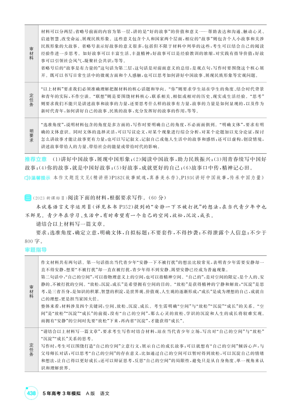 2027新高考语文复习53A版2_专题七  作文.pdf_第2页