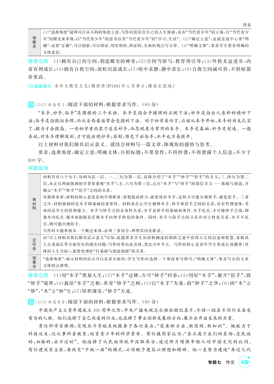 2027新高考语文复习53A版2_专题七  作文.pdf_第3页