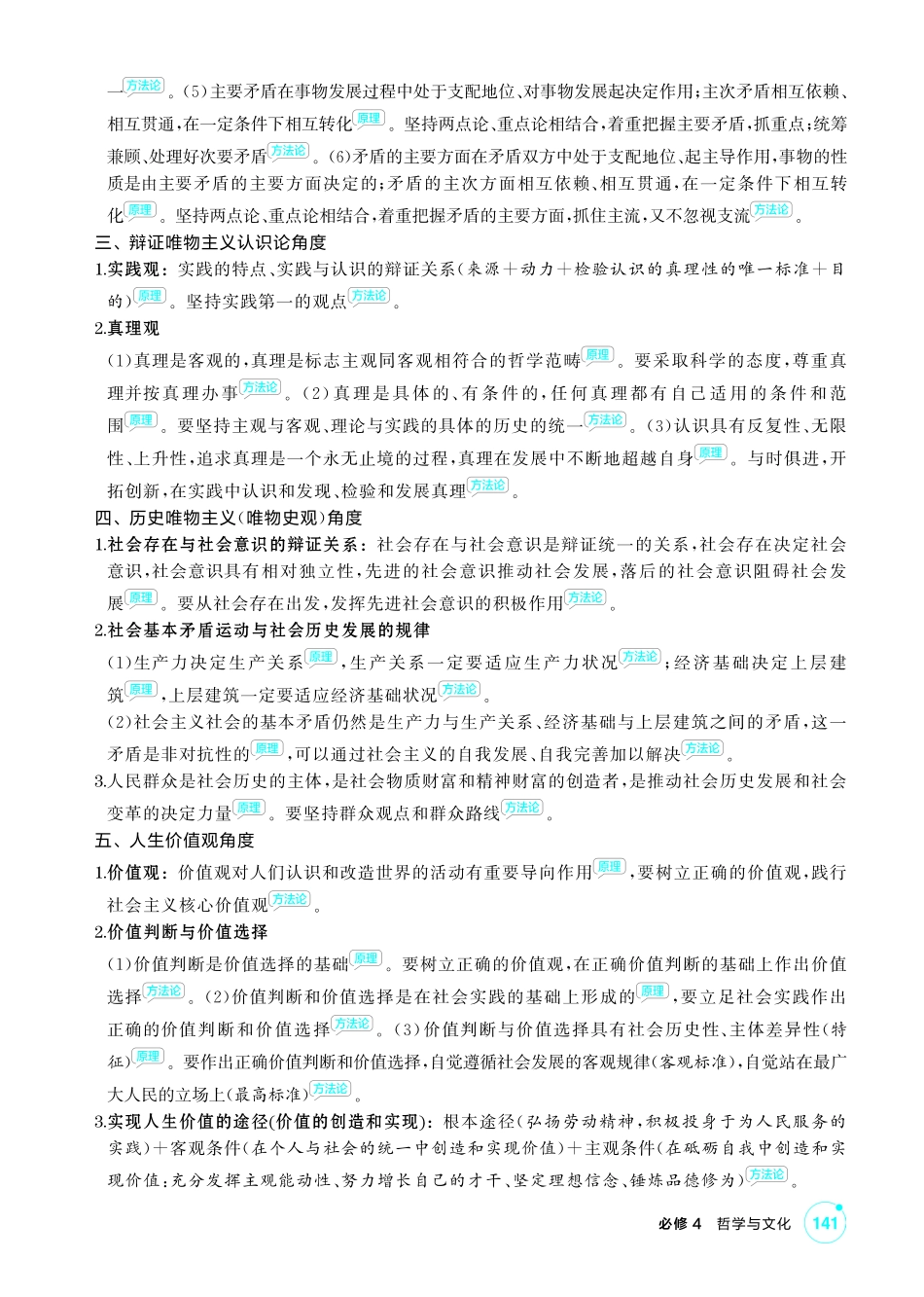 2027新高考政治复习53A版1_精讲册-必修4 《哲学与文化》哲学部分微专题.pdf_第2页