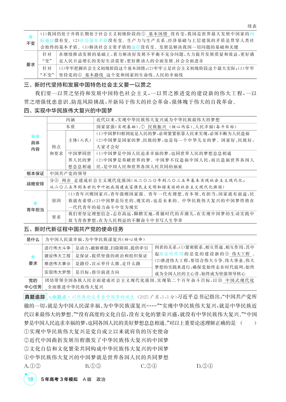 2027新高考政治复习53A版2_04-精讲册-第四课 只有坚持和发展中国特色社会主义才能实现中华民族伟大复兴.pdf_第2页