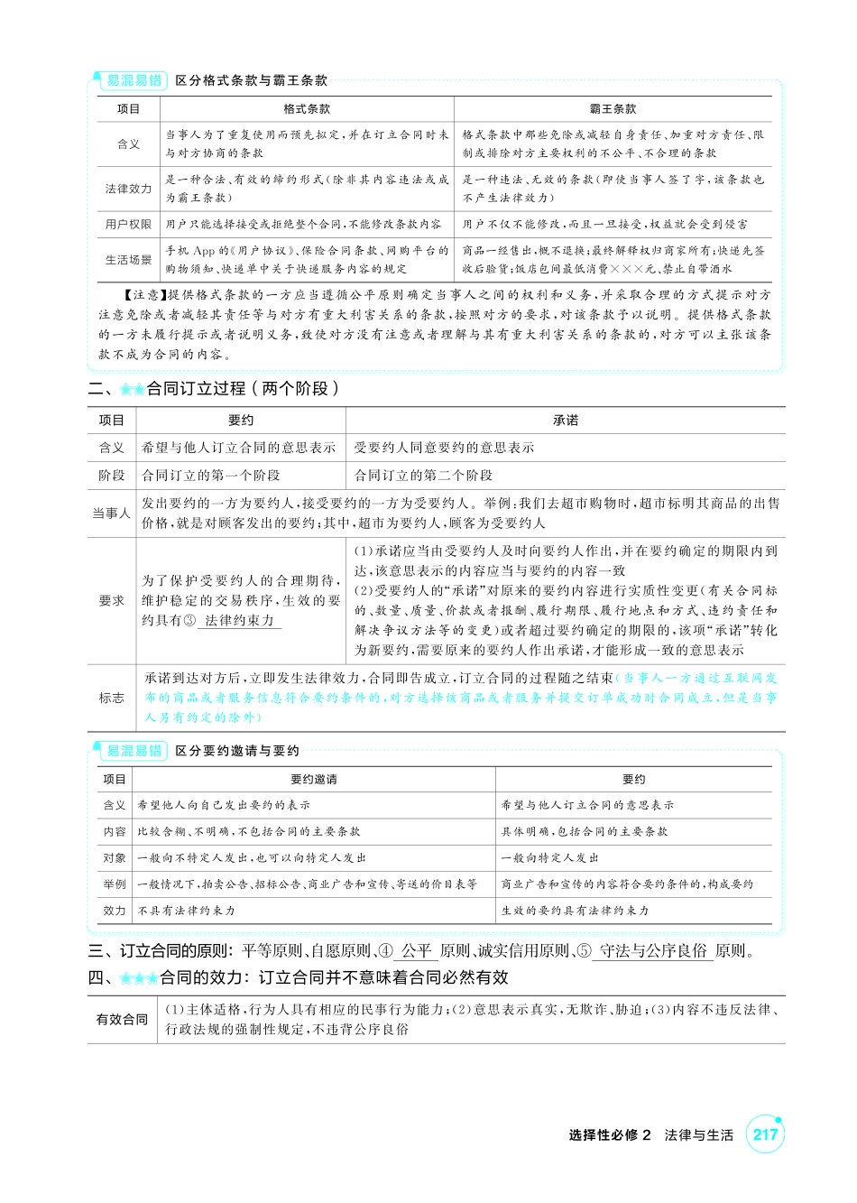 2027新高考政治复习53A版2_39-精讲册-第三课 订约履约 诚信为本.pdf_第2页