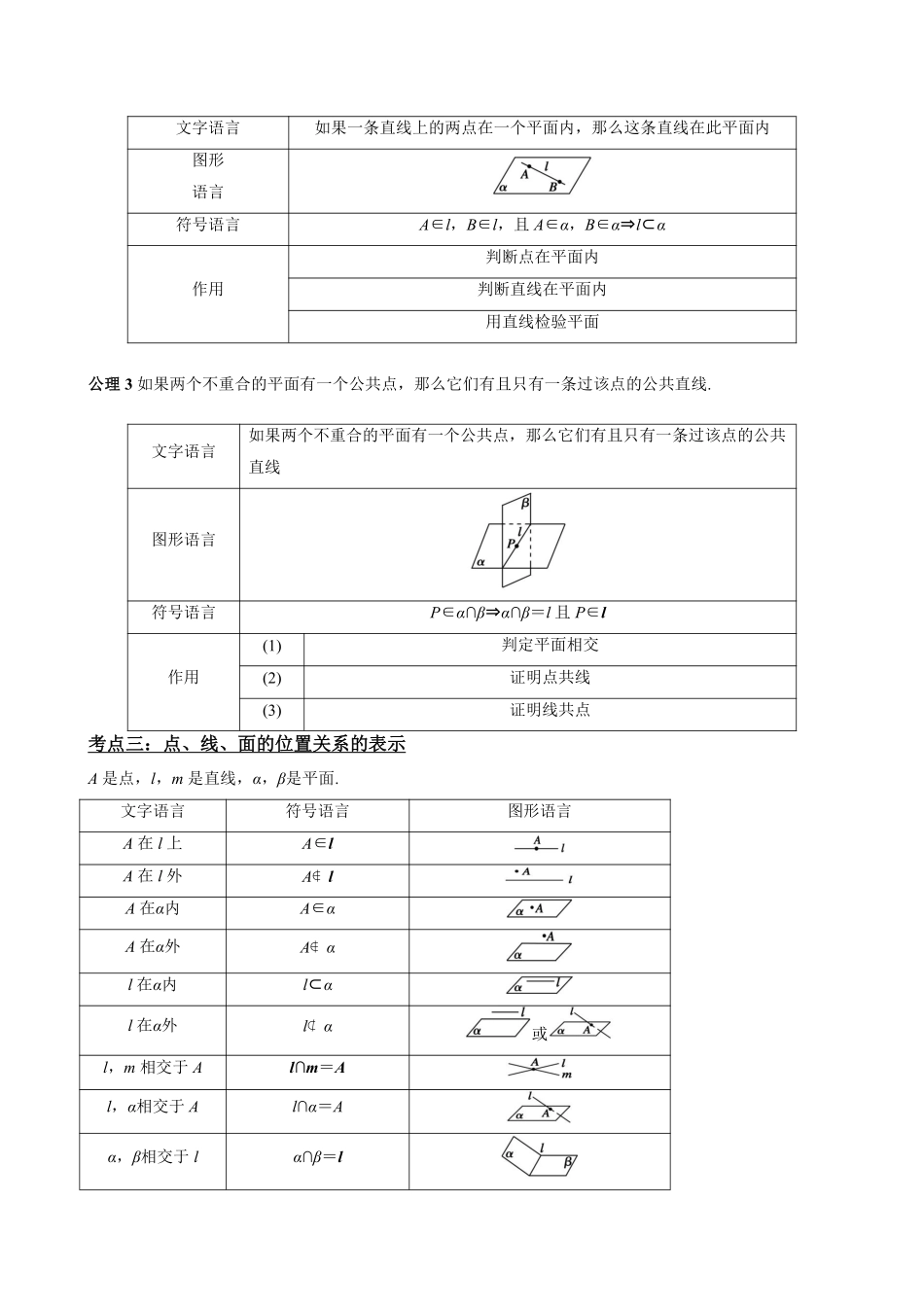 高中数学8.4 空间点、直线、平面之间的位置关系(原卷版).pdf_第3页