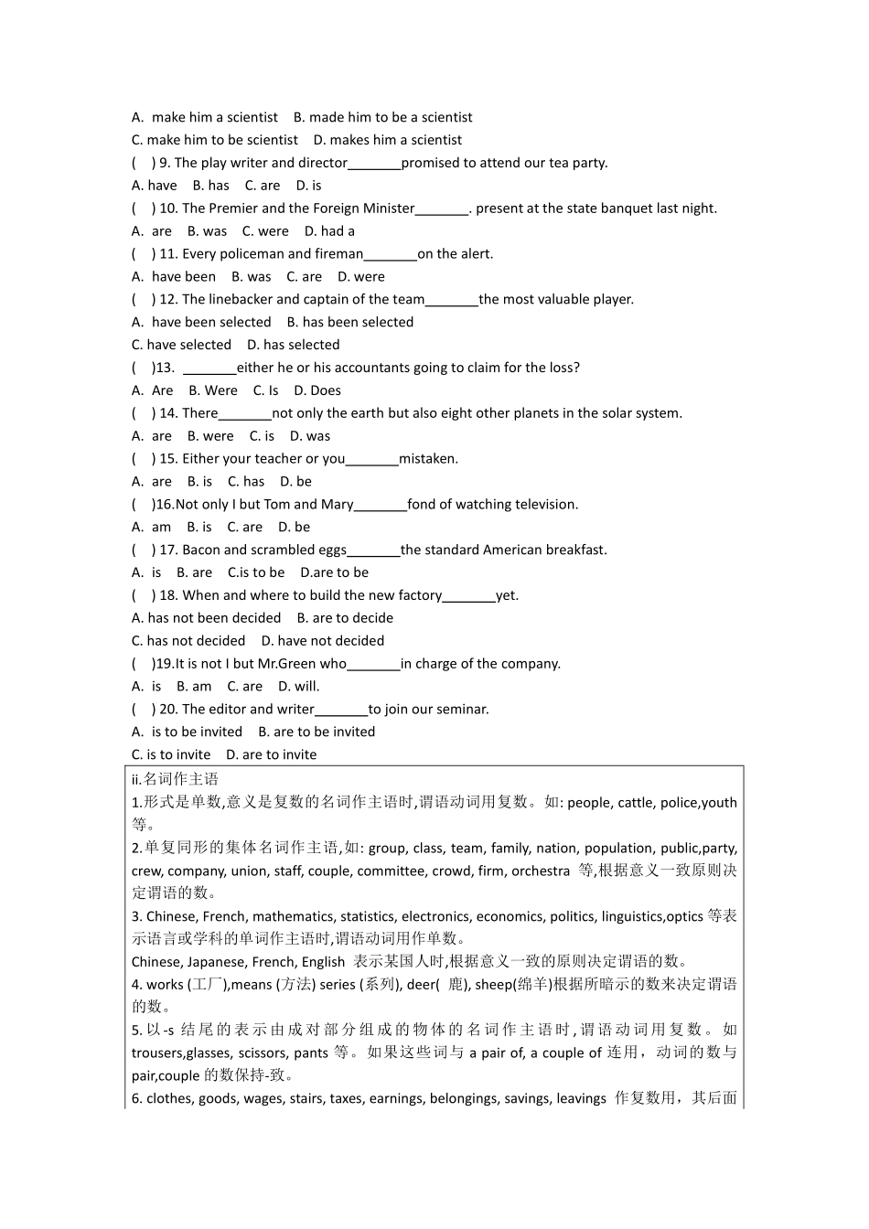 高中英语语法专练 第十二章 主谓一致.pdf_第2页