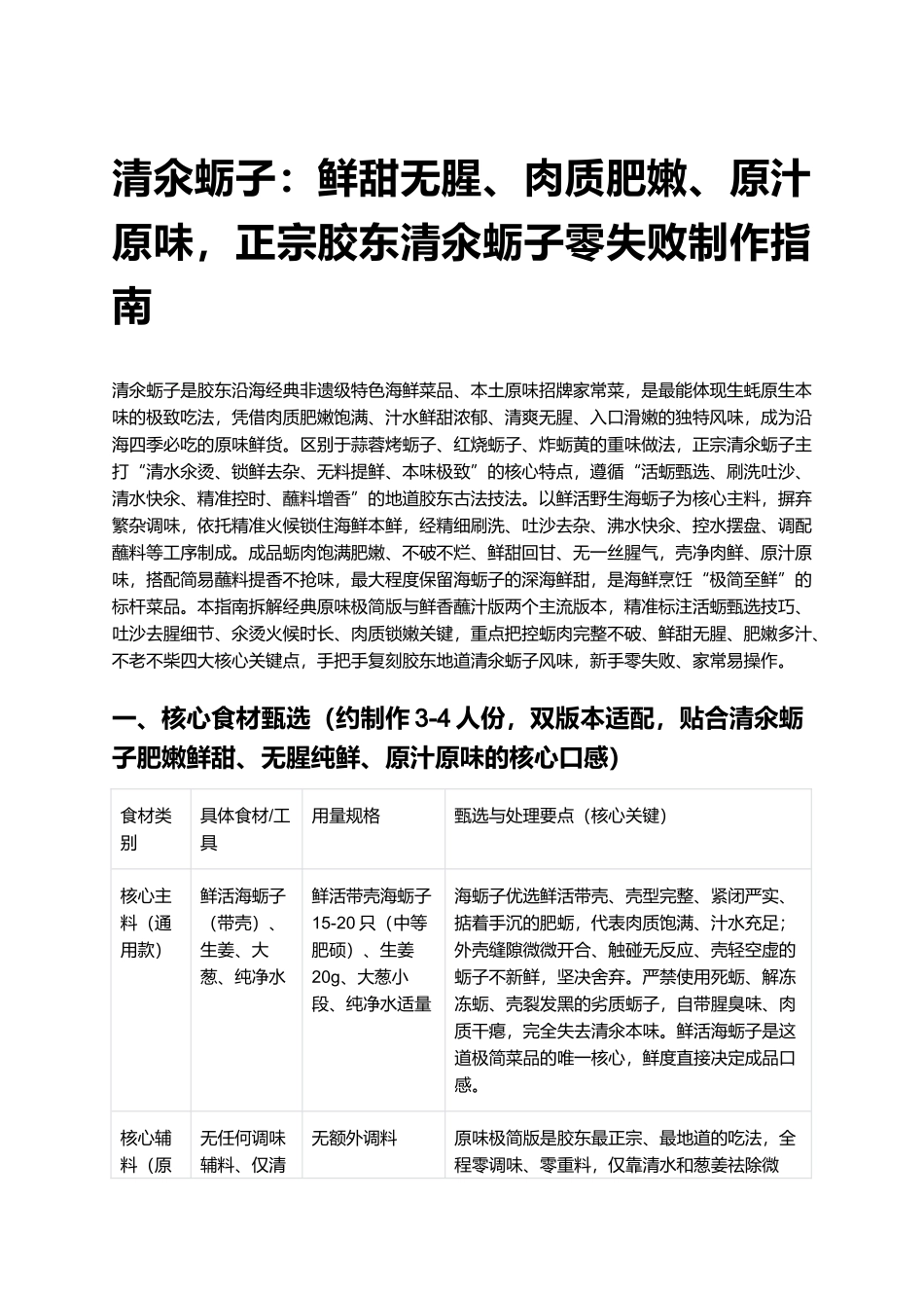 清氽蛎子:正宗胶东清氽蛎子零失败制作指南.docx_第1页
