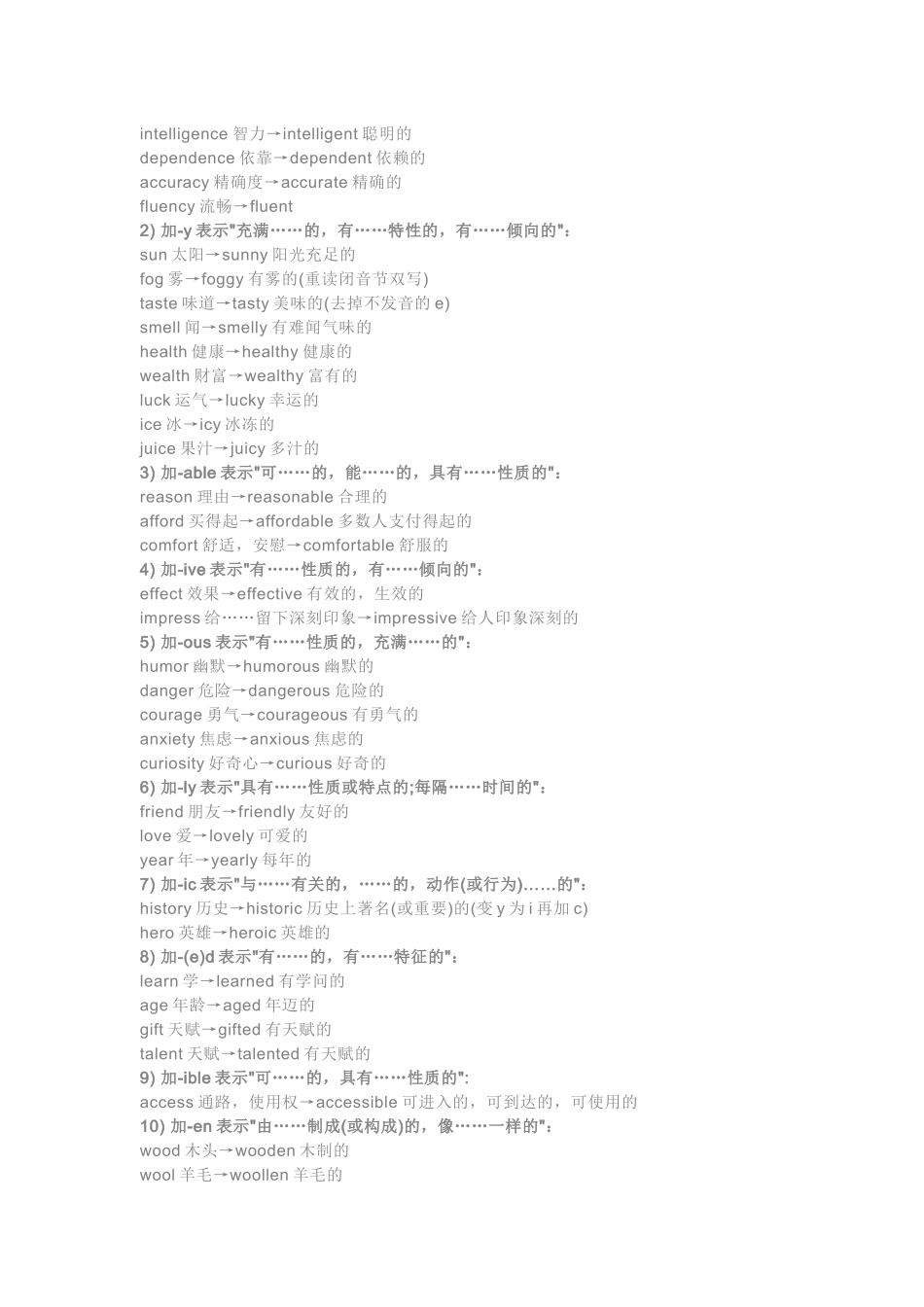高中英语考试5大类词性转换总结.docx_第2页