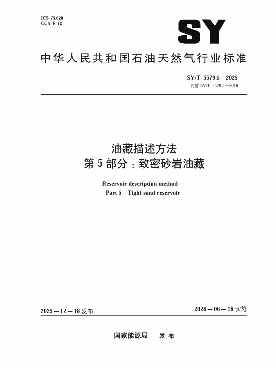 SYT 5579.5-2025 油藏描述方法.pdf_第1页