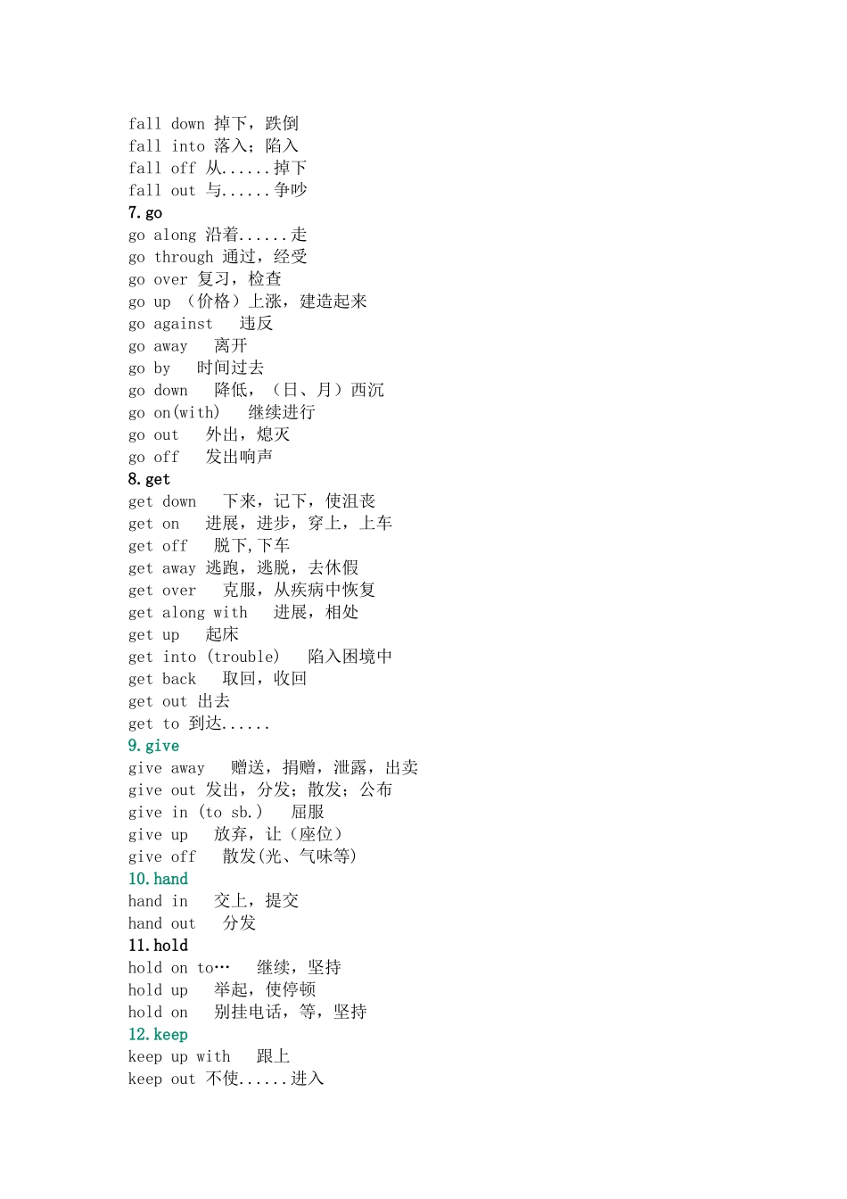 初中英语39类动词短语.docx_第2页