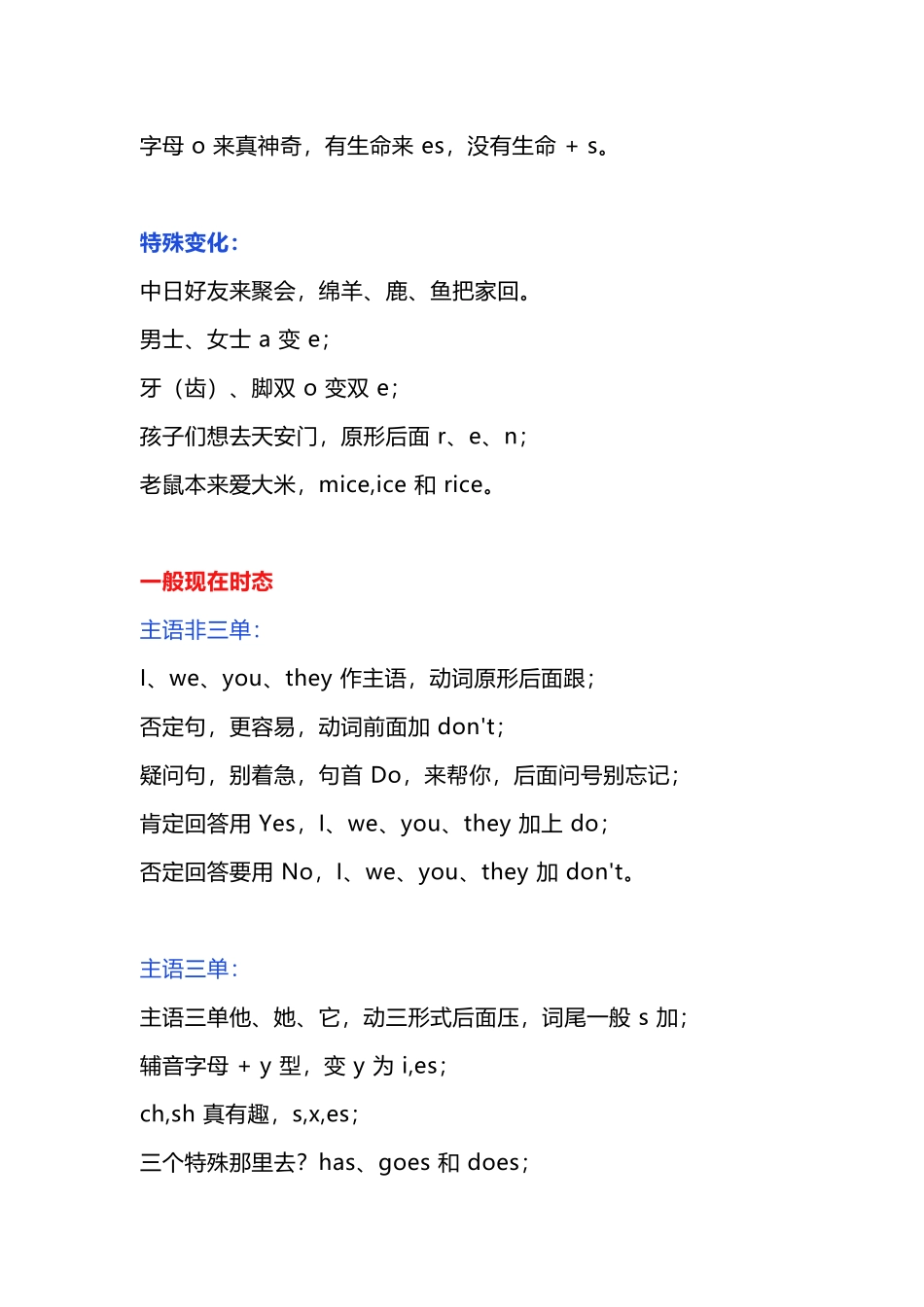初中英语语法知识点顺口溜.docx_第2页