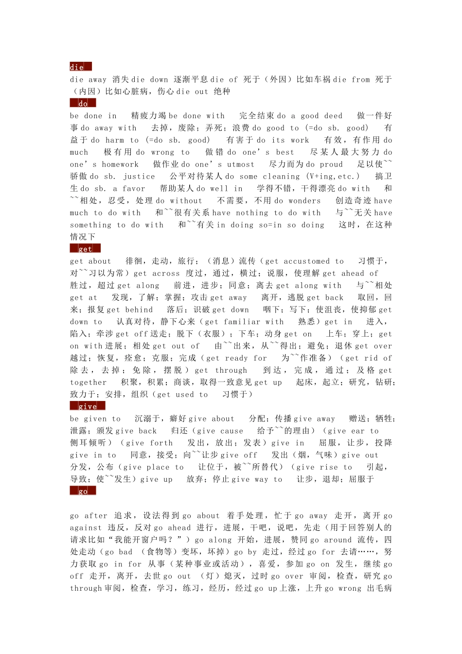 初中英语最常用50组动词、介词固定搭配.docx_第2页